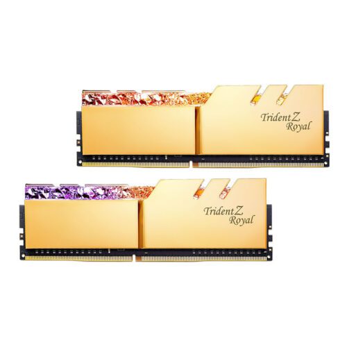 رم دسکتاپ DDR4 دو کاناله 4400 مگاهرتز CL17 جی اسکیل مدل Trident Z Royal Gold ظرفیت 32 گیگابایت