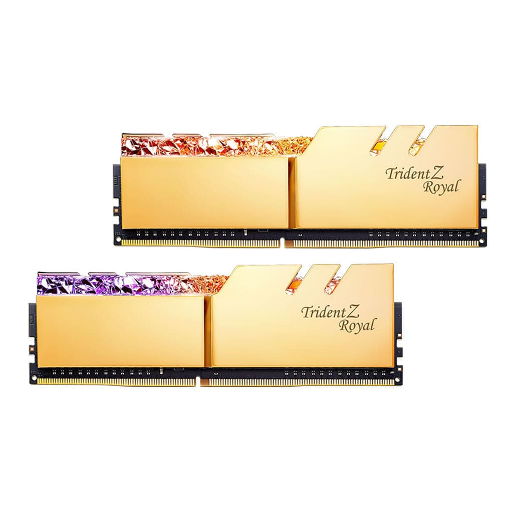 رم دسکتاپ DDR4 دو کاناله 4400 مگاهرتز CL17 جی اسکیل مدل Trident Z Royal Gold ظرفیت 32 گیگابایت