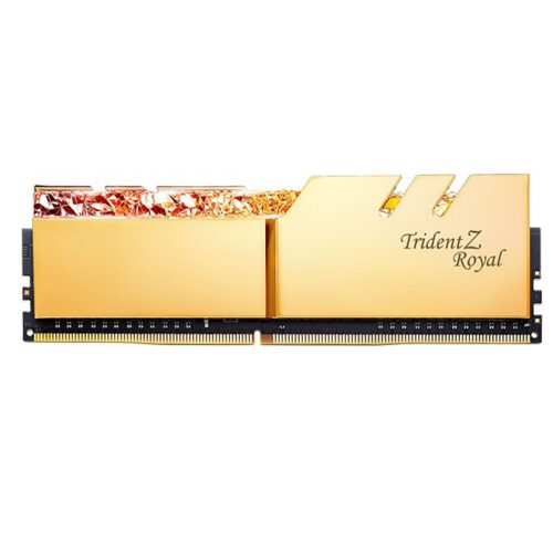 رم دسکتاپ DDR4 دوکاناله 3600 مگاهرتز CL16 جی اسکیل مدل TRIDENT ROYAL GOLD ظرفیت 16 گیگابایت