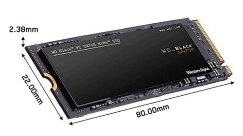 حافظه SSD وسترن دیجیتال مدل BLACK SN750 NVME ظرفیت 1 ترابایت