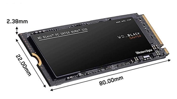 حافظه SSD وسترن دیجیتال مدل BLACK SN750 NVME ظرفیت 1 ترابایت