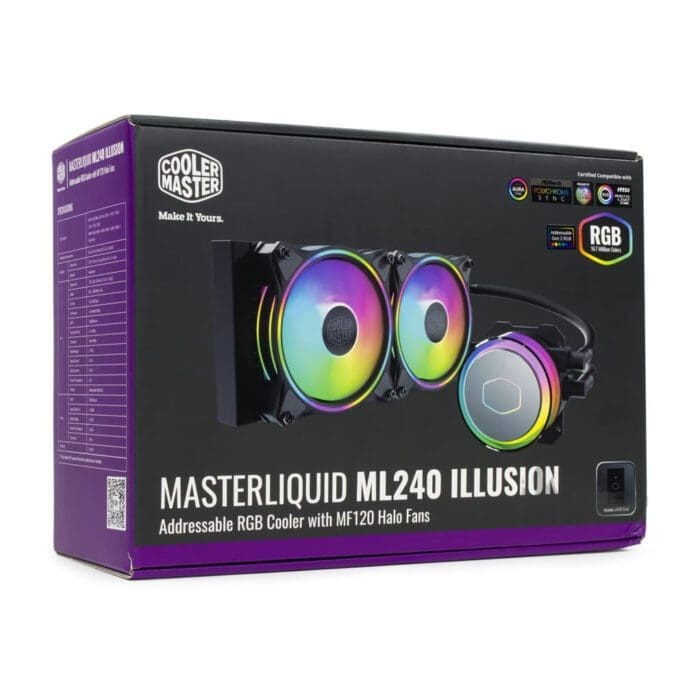 سیستم خنک کننده آبی کولر مستر مدل MASTERLIQUID ML240 ILLUSION
