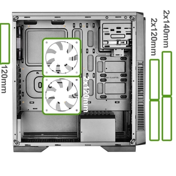 کیس کامپیوتر گرین مدل PARSA