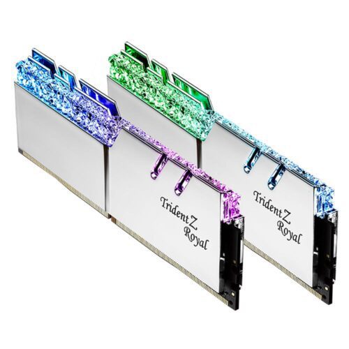 رم دسکتاپ DDR4 دو کاناله 4400 مگاهرتز CL16 جی اسکیل مدل Trident Z Royal Silver ظرفیت 16 گیگابایت