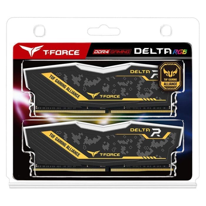 رم دسکتاپ DDR4 دو کاناله 3200 مگاهرتز  CL16 تیم گروپ مدل Delta TUF RGB ظرفیت 32 گیگابایت