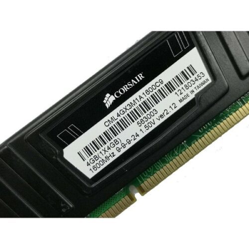 رم دسکتاپ DDR3 تک کاناله 1600 مگاهرتز CL9 کورسیر مدل VENGEANCE ظرفیت 4 گیگابایت