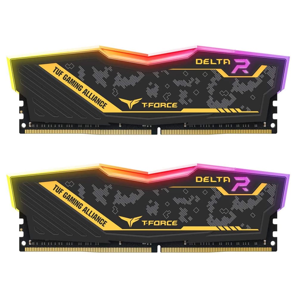 رم دسکتاپ DDR4 دو کاناله 3200 مگاهرتز CL16 تیم گروپ مدل Delta TUF RGB ظرفیت 32 گیگابایت