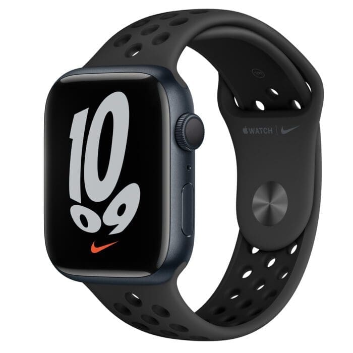 ساعت هوشمند اپل واچ سری 7 مدل  45mm Aluminum Case with Nike Sport Band