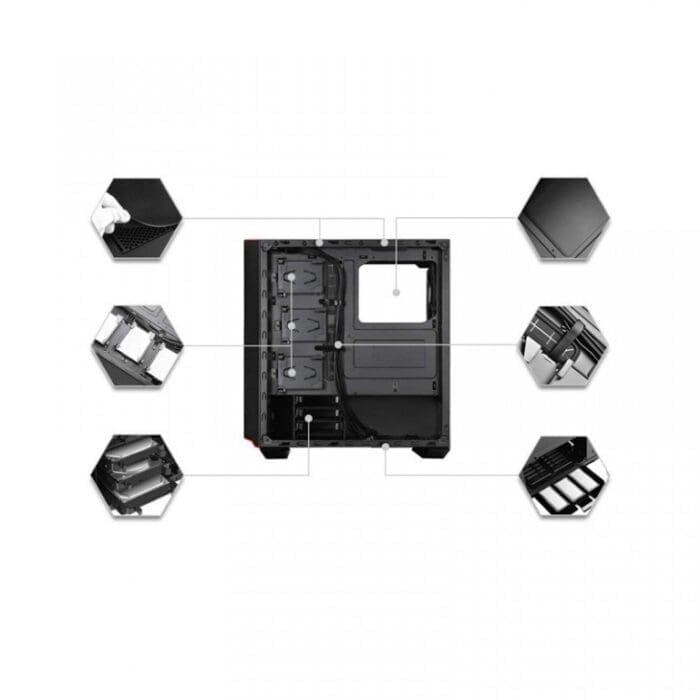 کیس کامپیوتر سیلوراستون مدل Primera Series SST-PM02B-G