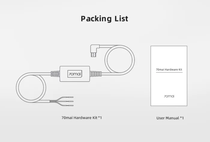 کیت سخت افزاری دوربین خودرو در پارک شیائومی مدل 70mai Hardwire Kit UP02 فروشگاه اینترنتی زیکتز