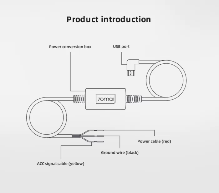 کیت سخت افزاری دوربین خودرو در پارک شیائومی مدل 70mai Hardwire Kit UP02 - Image 3