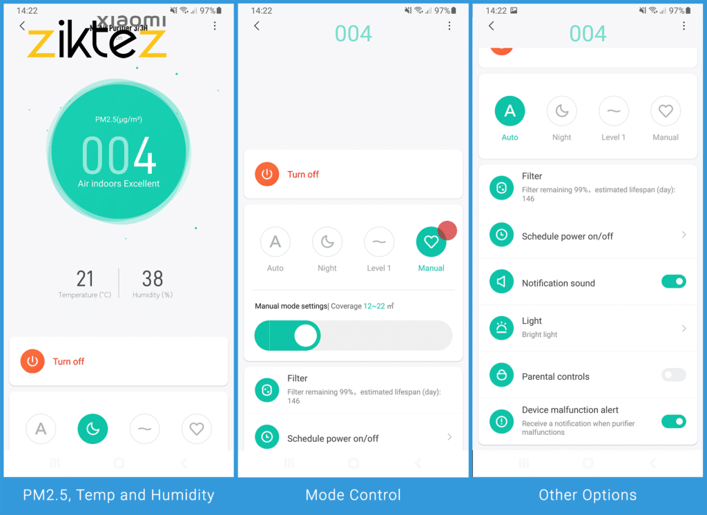 قویترین بهترین تصفیه هوا شیائومی مدل Mi Air Purifier 3H New version