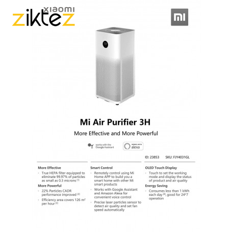 قویترین بهترین تصفیه هوا شیائومی مدل Mi Air Purifier 3H New version