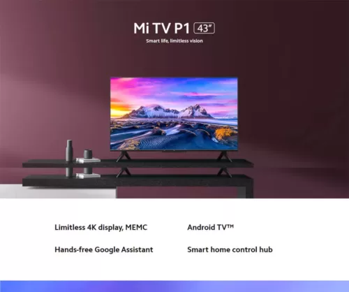 تلویزیون هوشمند شیائومی Mi TV P1 L43M6-6AEU نمایشگر 43 اینچ ا Mi TV P1 43 4K Android TV L43M6-6AEU با گارانتی و پشتیبانی 24 ساعت رایگان فروشگاه اینترنتی زیکتز