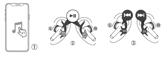 هدفون بلوتوثی Tecno TWS Earphone  BD03 سفید ـ مشکی  اورجینال با گارانتی - Image 4