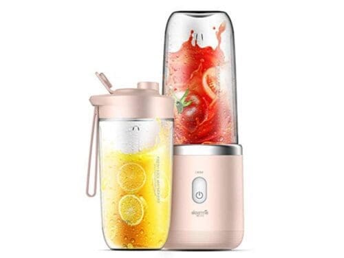 آبمیوه گیری و مخلوط کن همراه شیائومی مدل Xiaomi Deerma DEM-NU05 Mini Juice Blender Operating NU05 نسخه جدید 6 تیغ