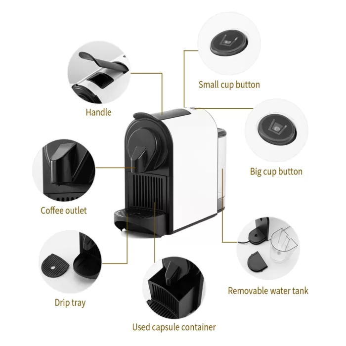 قهوه ساز و نسپرسو ساز کپسولی شیائومی مدل CHULUX Nespresso Coffee Machine CM831 ا CHULUX Nespresso Coffee - Image 5
