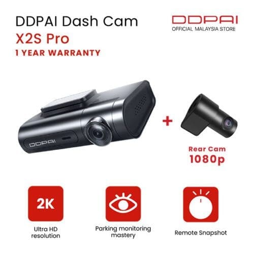 دوربین خودروی شیائومی Xiaomi DDPAI X2S Pro به همراه دوربین عقب (اورجینال) فروشگاه اینترنتی زیکتز