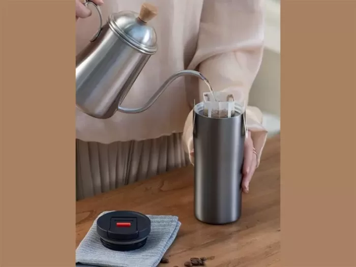 ماگ مسافرتی شیائومی Xiaomi Funjia Portable leak-proof coffee cup 480ml (اورجینال پلمپ ارسال فوری) - Image 9