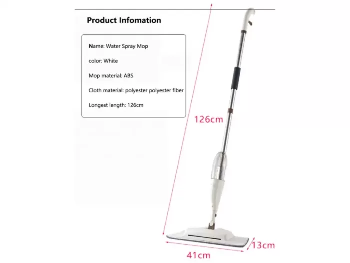 جارو دستی و تی اسپری دار شیائومی Xiaomi Zolele 1012 Water Spray Mop Handheld Sweeper (اورجینال پلمپ ارسال فوری) - Image 5