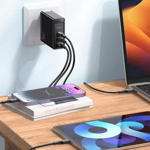 آداپتور شارژ 3 پورت 140 واتی مک دودو Mcdodo 140W GaN5 Pro Fast Charger CH-2911 (اورجینال پلمپ ارسال فوری) فروشگاه اینترنتی زیکتز