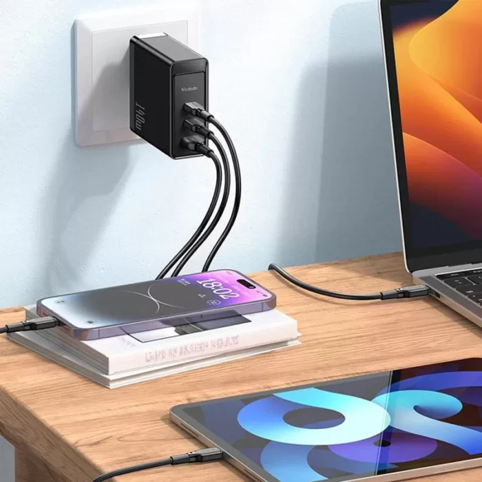 آداپتور شارژ 3 پورت 140 واتی مک دودو Mcdodo 140W GaN5 Pro Fast Charger CH-2911 (اورجینال پلمپ ارسال فوری) - Image 2