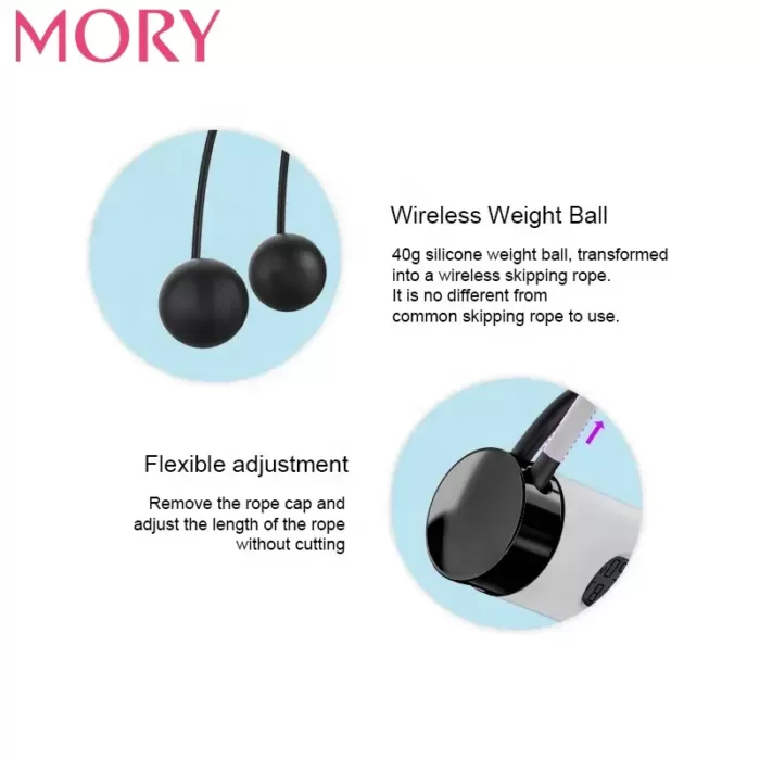 طناب ورزشی هوشمند مدل MORY-intelligent jump rope-j01 (اورجینال پلمپ ارسال فوری) - Image 8