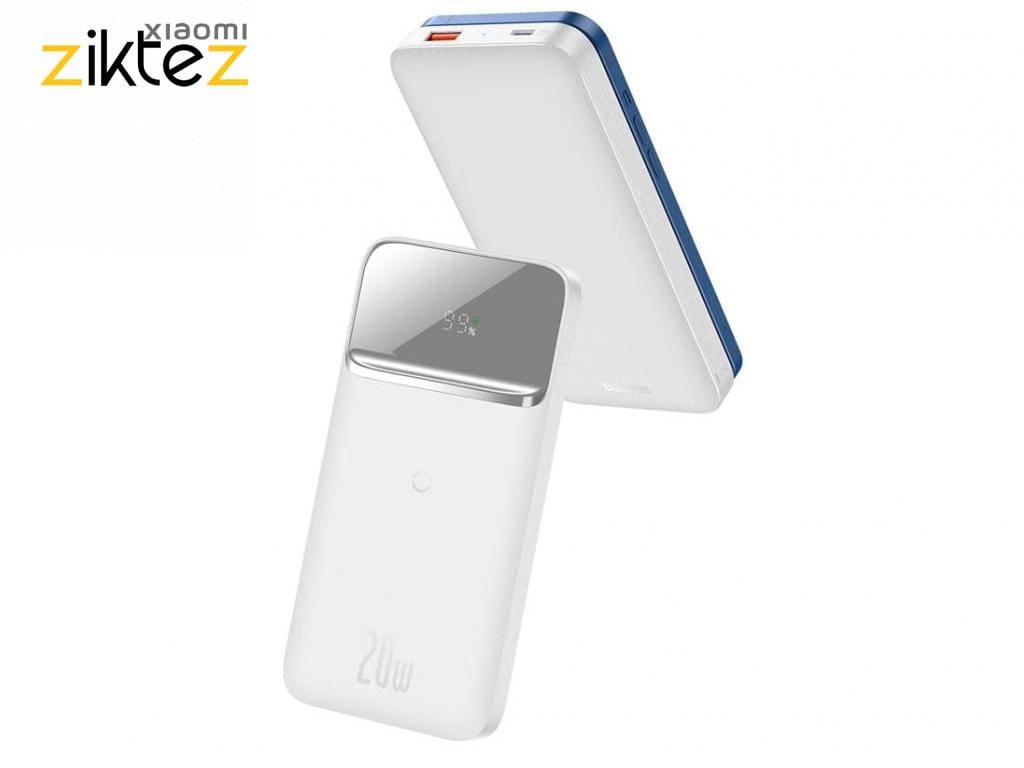 پاوربانک وایرلس 10000 مگنتی بیسوس Baseus Magnetic Wireless Quick Charge PPCXW10 PPMT-03 توان 20 وات فروشگاه اینترنتی زیکتز