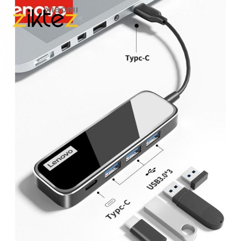 هاب مبدل 4 پورت لنوو EC04 ا Lenovo EC04 4Port PD Type C HUB(اورجینال اصلی ارسال فوری) فروشگاه اینترنتی زیکتز
