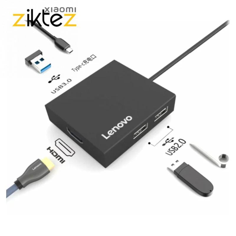 هاب تایپ‌سی با 5 پورت لنوو Lenovo Multifunctional Type C Hub C150(اورجینال اصلی ارسال فوری) فروشگاه اینترنتی زیکتز
