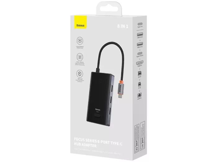 هاب 8 پورت USB-C بیسوس مدل WKYY030313(اورجینال پلمپ با گارانتی ارسال فوری) فروشگاه اینترنتی زیکتز