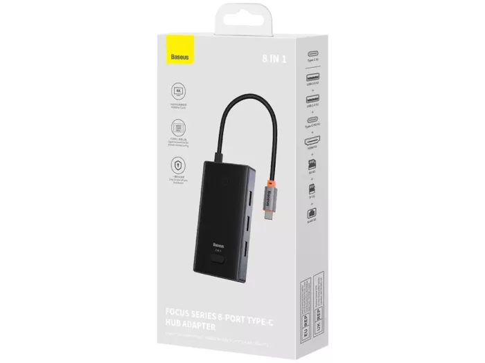 هاب 8 پورت USB-C بیسوس مدل Baseus WKYY030313 (با گارانتی) - Image 3