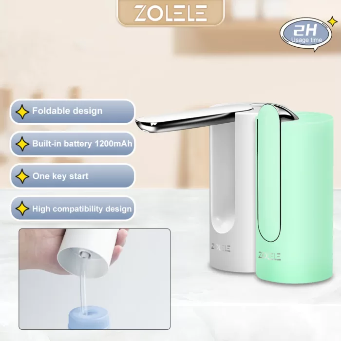 پمپ آب برقی شارژی شیائومی نسخه جدید water dispenser (اورجینال پلمپ ارسال فوری) فروشگاه اینترنتی زیکتز