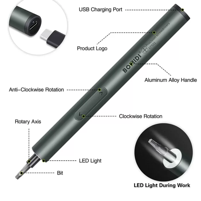 پیچ گوشتی شیائومی مدل XIAOMI BOMIDI EPS01 دارای ۲۴ سری (اورجینال ارسال فوری) - Image 4