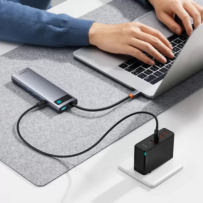 هاب USB باسئوس 11 پورتBaseus bs-oh147 USB Hub(نسخه جدید اورجینال پلمپ با گارانتی ارسال فوری) فروشگاه اینترنتی زیکتز