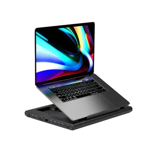 استند لپ تاپ پایه نگهدارنده لپ تاپ مدل هاب و شارژر وایرلس 10 واتی Hub(اورجینال اصلی ارسال فوری) فروشگاه اینترنتی زیکتز