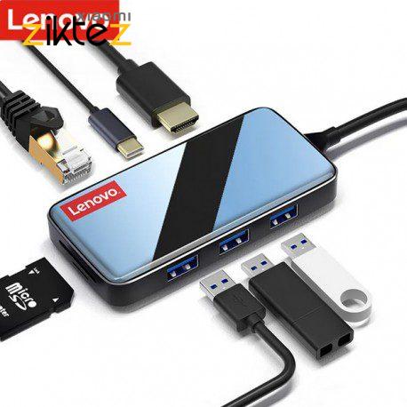 هاب لنوو 8 پورت Lenovo ER08 HDMI 4K 8 in 1 USB-C hub(اورجینال پلمپ ارسال فوری) فروشگاه اینترنتی زیکتز