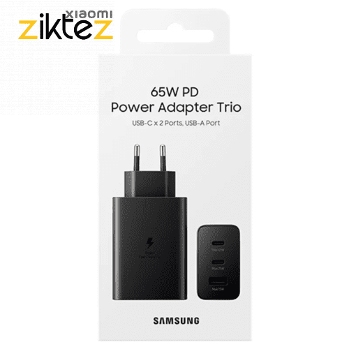 شارژر ۶۵w سامسونگ اورجینال سوپر فست شارژ Samsung 65W Power Adapter Trio(اصلی ارسال فوری) فروشگاه اینترنتی زیکتز