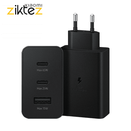 شارژر ۶۵w سامسونگ اورجینال سوپر فست شارژ Samsung 65W Power Adapter Trio(اصلی ارسال فوری) فروشگاه اینترنتی زیکتز