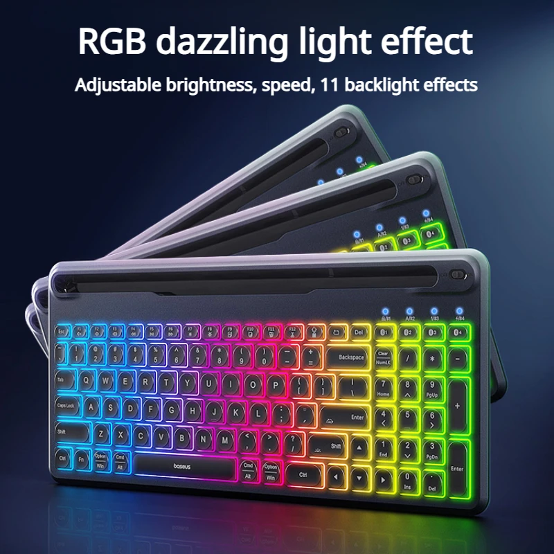 کیبورد بیسیم بیسوس Baseus K03 Ultra-thin Wireless Keyboard B00955505112-00 (اورجینال با گارانتی) فروشگاه اینترنتی زیکتز