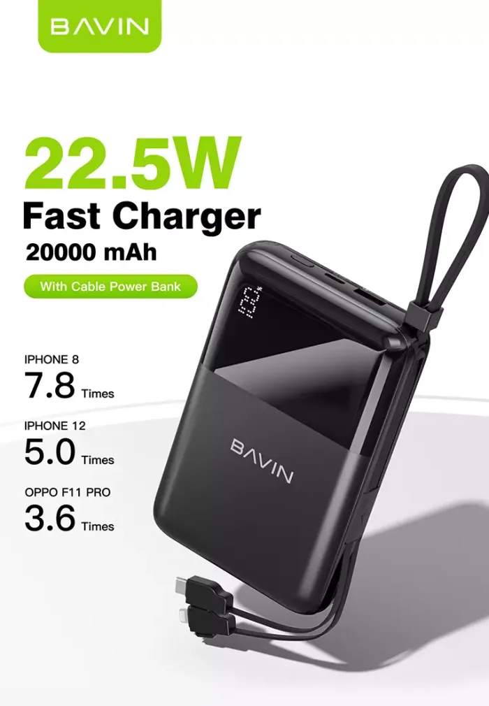 پاوربانک 20000 باوین 22.5وات Bavin PC1023S Fast Charge (اورجینال ارسال فوری) - Image 8