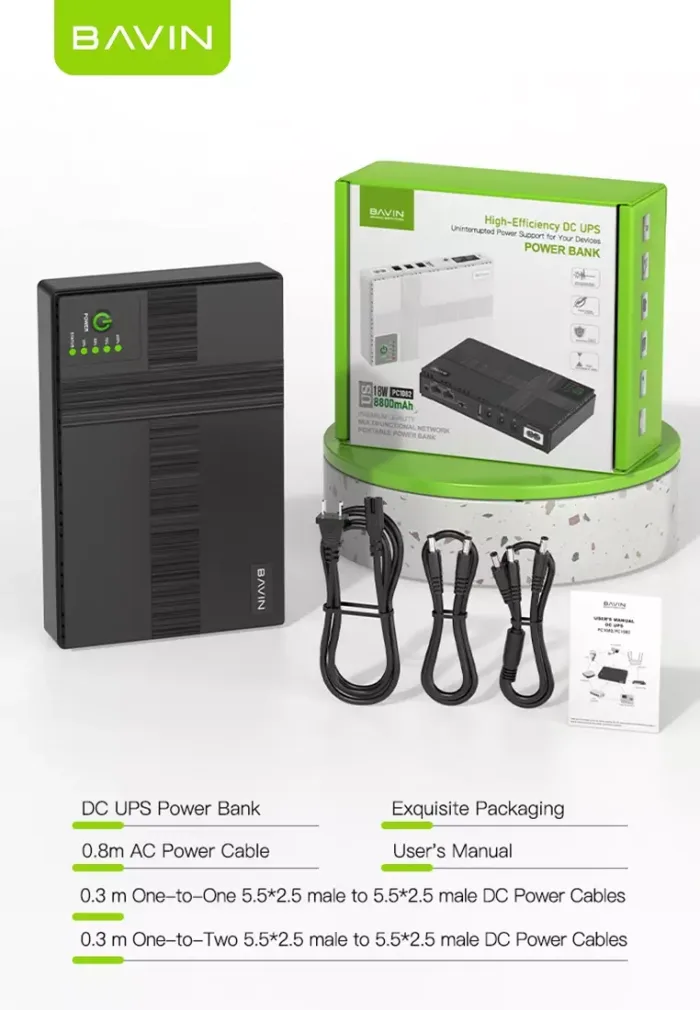 یو پی اس پاور بانک 8800 باوین 18وات Bavin PC1082 (اورجینال ارسال فوری) - Image 5