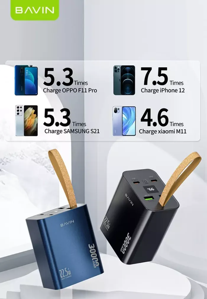 پاوربانک 30000 باوین Bavin PC1008S توان 22.5 وات (اورجینال ارسال فوری) - Image 5