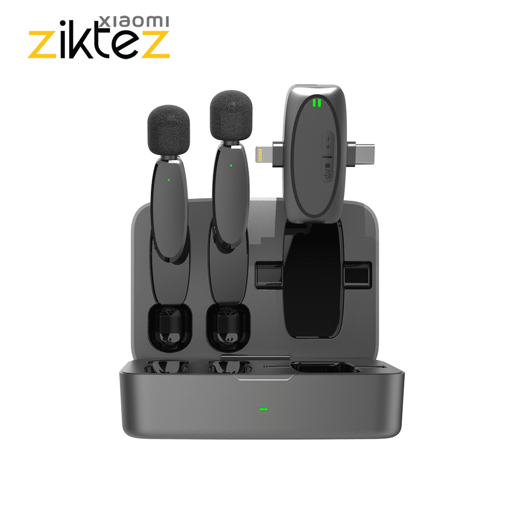 میکروفون بی سیم پرودو 2 فرستنده Porodo Microphone PD-2MLAVCC (نسخه2 جدید اورجینال) فروشگاه اینترنتی زیکتز