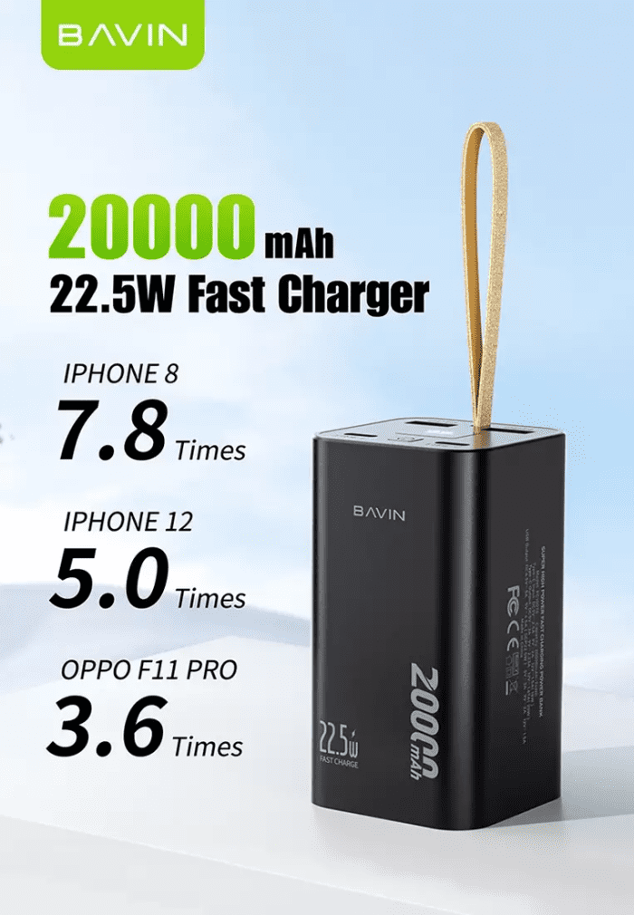 پاوربانک 20000 باوین توان 22.5 وات Bavin PC1007S Fast Charge (اورجینال ارسال فوری) - Image 9