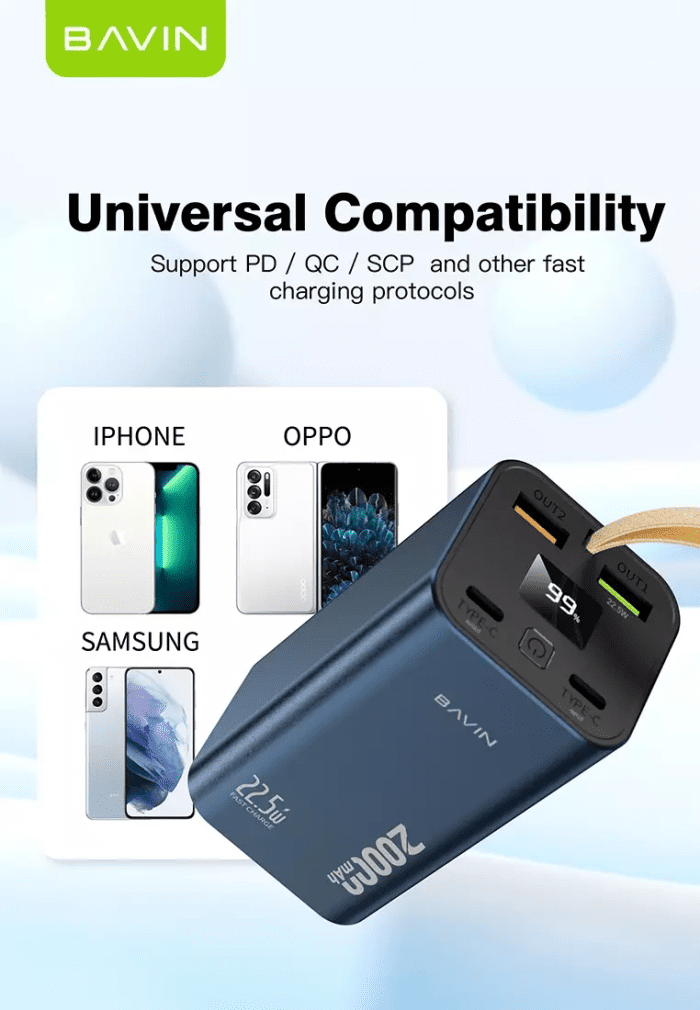 پاوربانک 20000 باوین توان 22.5 وات Bavin PC1007S Fast Charge (اورجینال ارسال فوری) - Image 6