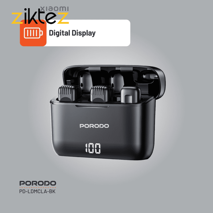 میکروفون بی سیم پرودو 2 فرستنده Porodo Lavalier Microphone PD-LDMCLA - Image 5