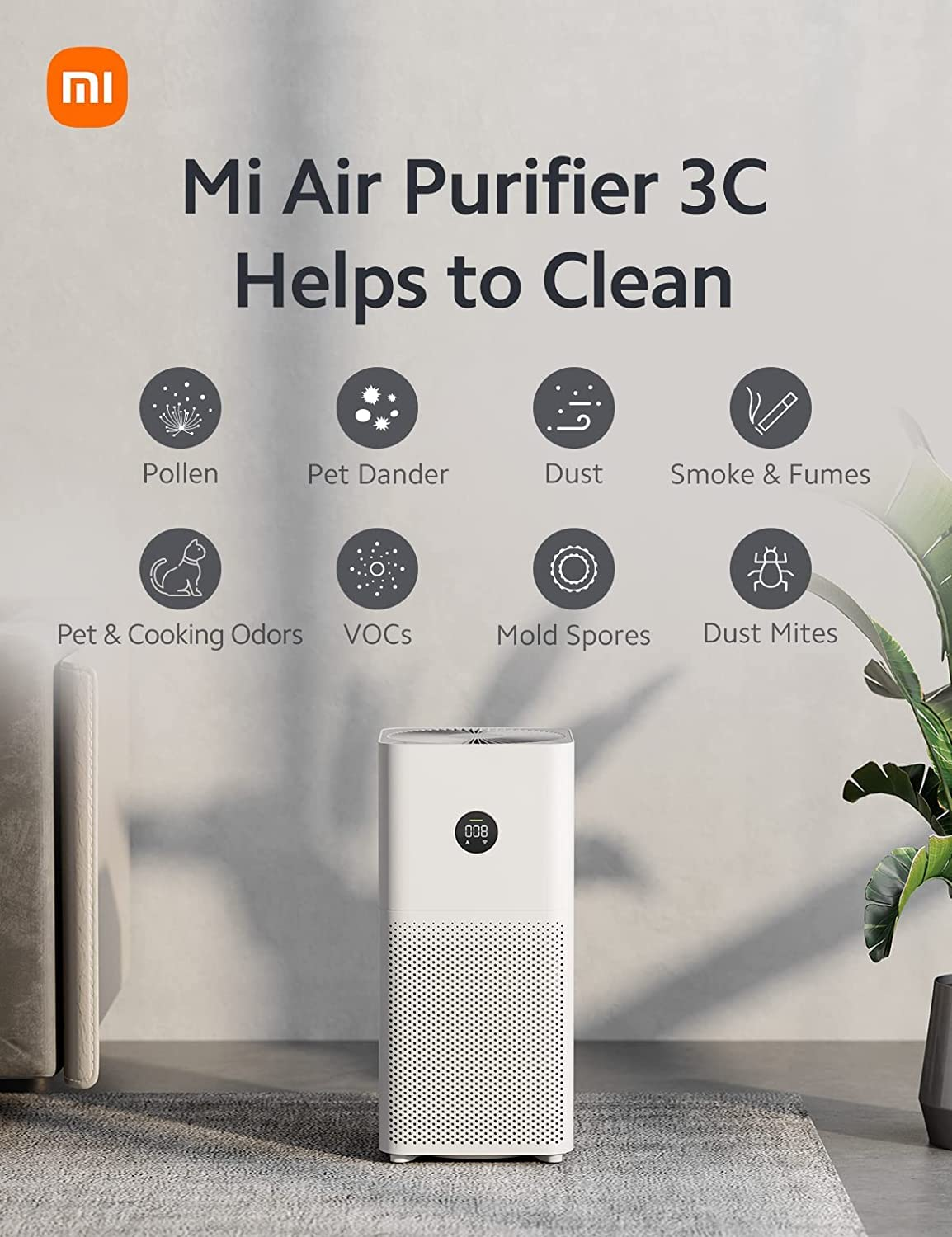 قوی ترین بهترین دستگاه تصفیه هوا شیائومی پرقدرت Xiaomi Air Purifier 3C