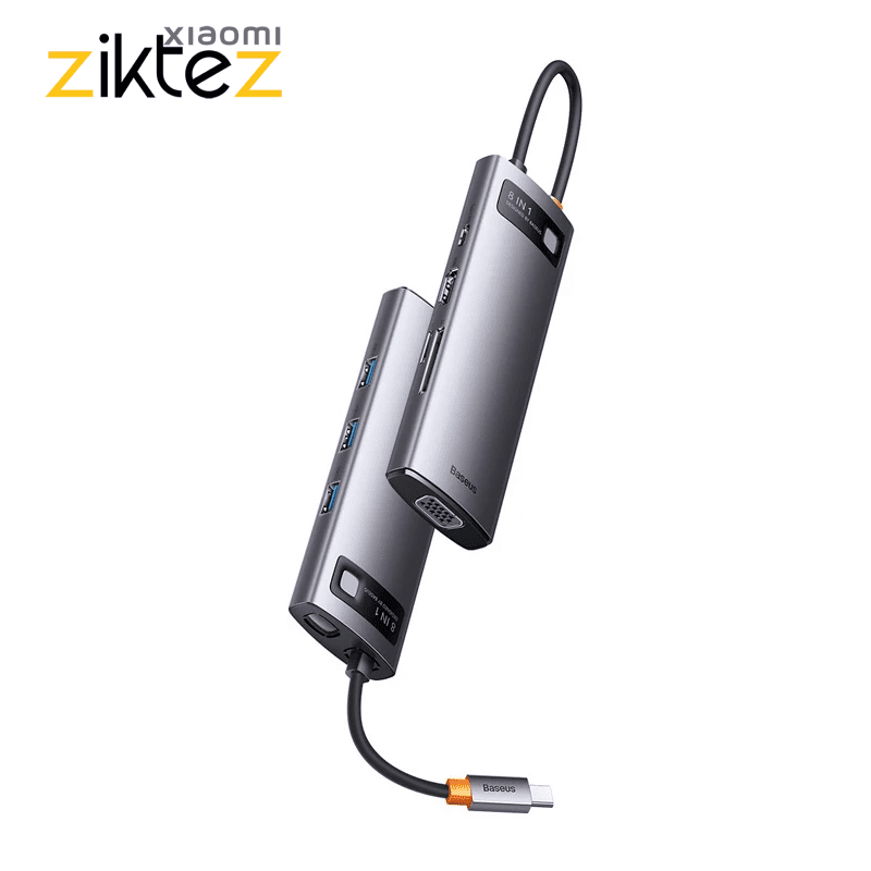 هاب ۸ پورت USB-C باسئوس مدل Baseus Starjoy WKWG050013 فروشگاه اینترنتی زیکتز