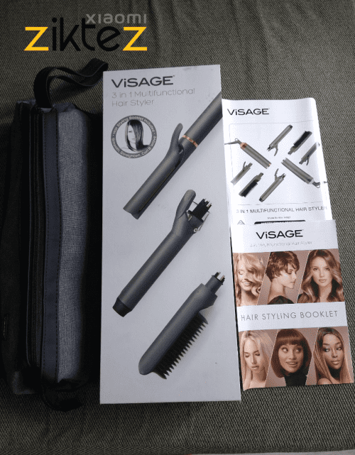 سشوار و فر کننده اتو مو حالت‌ دهنده مو چند کاره پرقدرت visage 3 in 1 multifunctional hair styler (اورجینال)